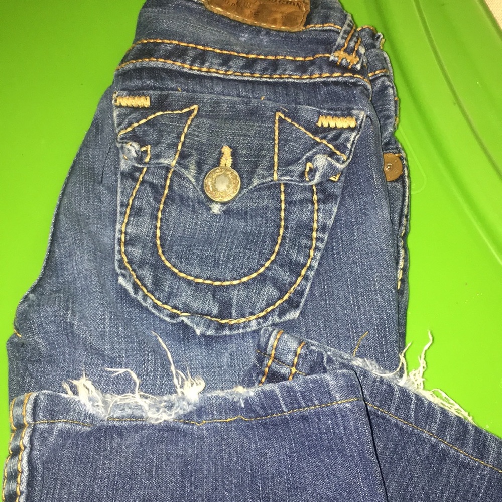 Boys bootcut true religion jeans still in good