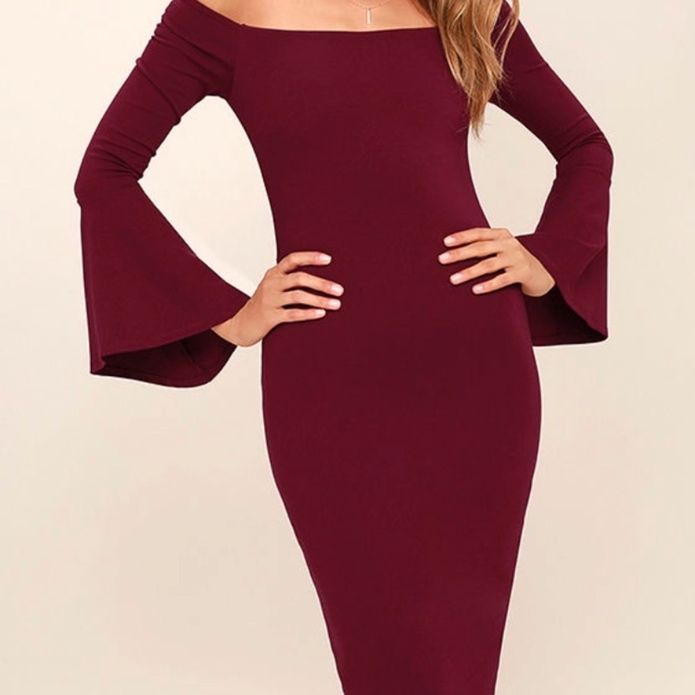 LuLu's midi bell sleeve party dress