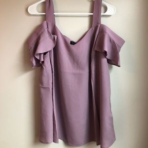 Lilac Cold Shoulder Top
