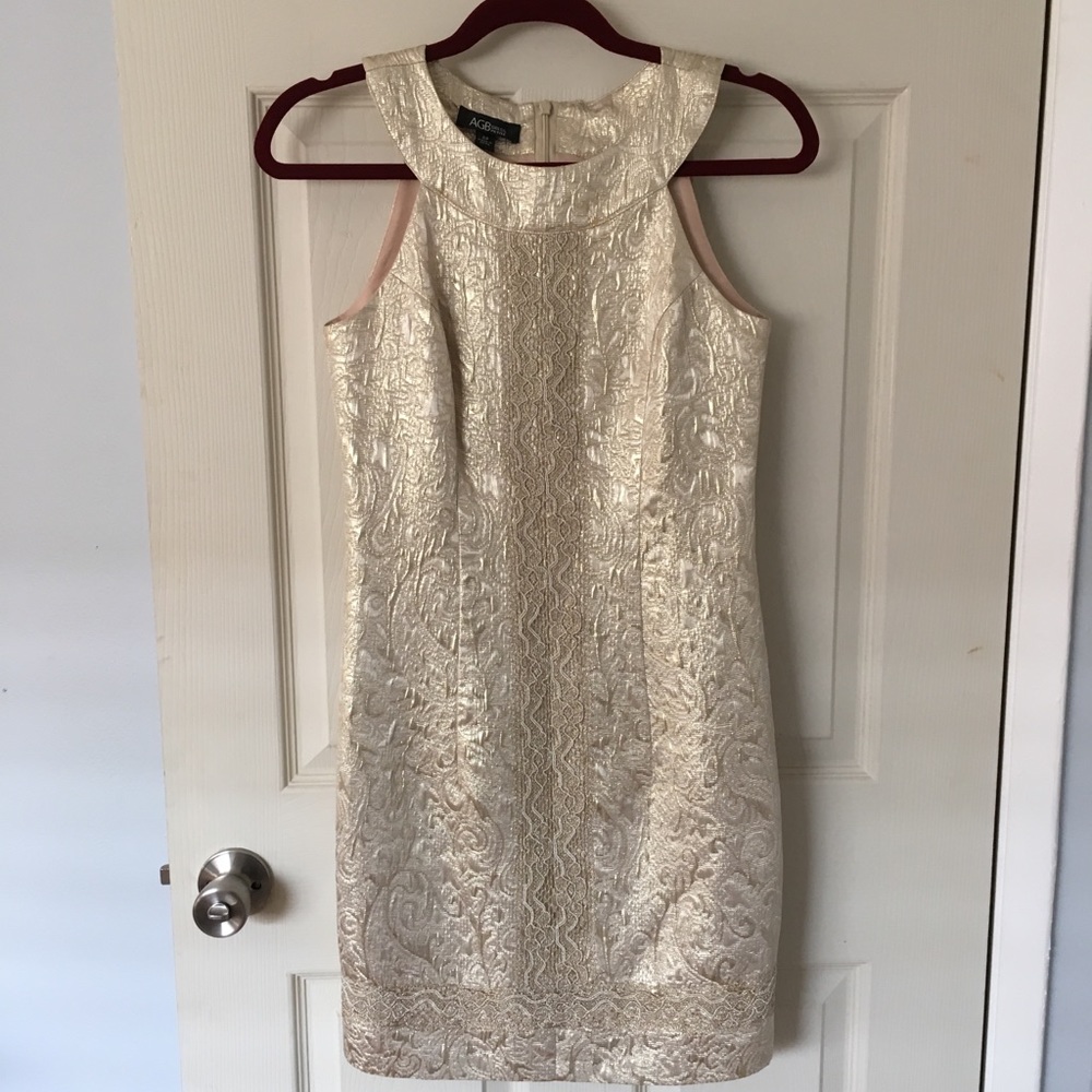 Gold brocade dress