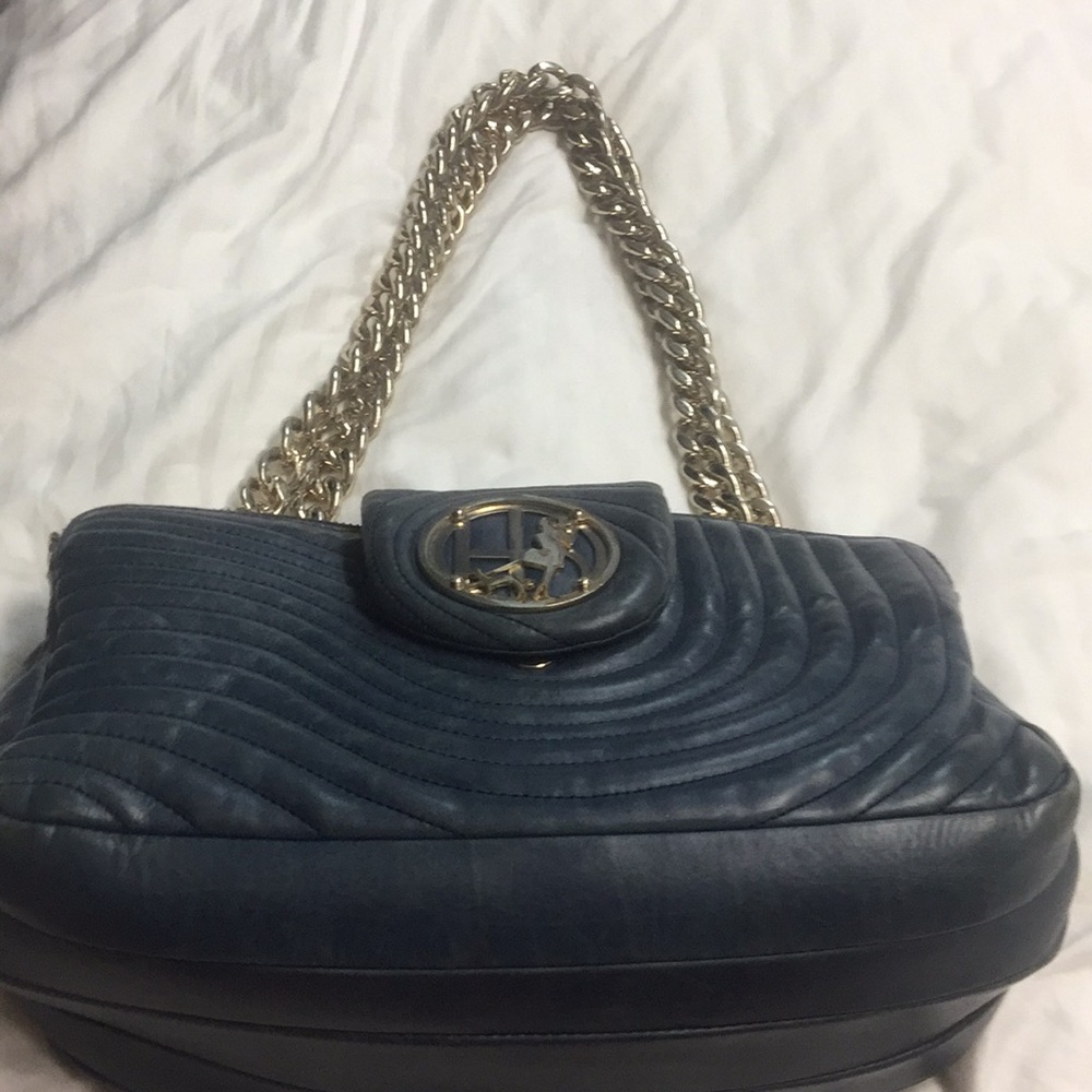 Henri Bendel Navy Chained bag