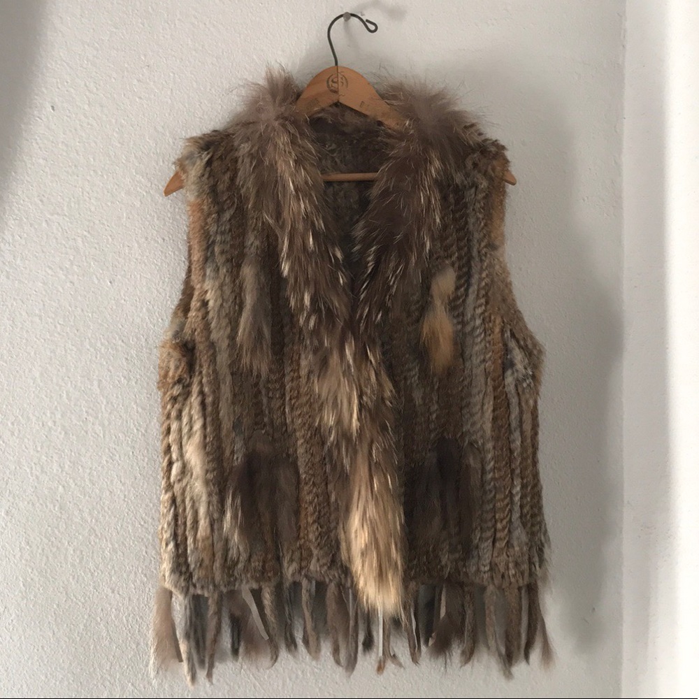 Vintage rabbit fur vest