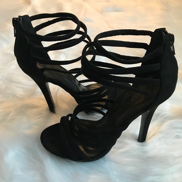 Shoes - Black Strap Heels