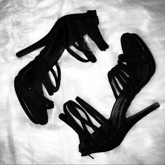 Black Strap Heels - Picture 3 of 3