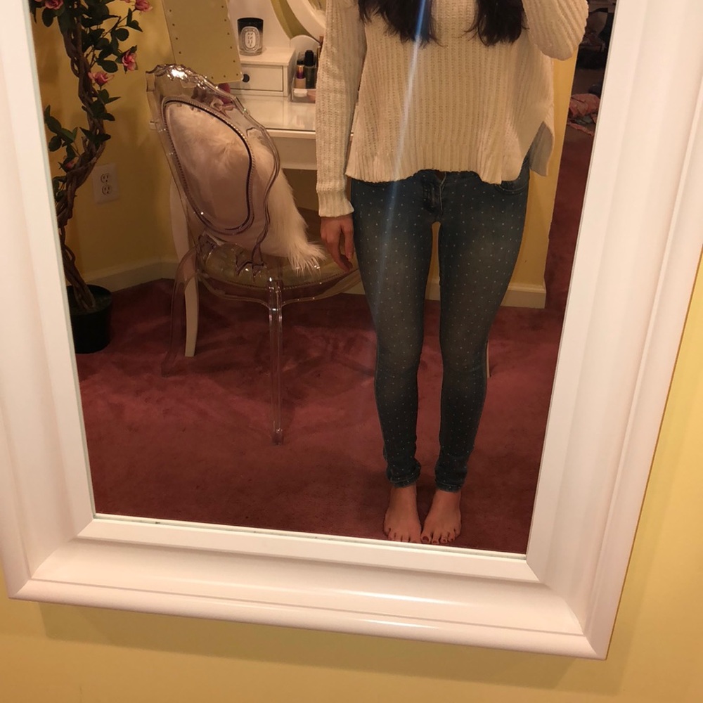 forever 21 polka dot jeans