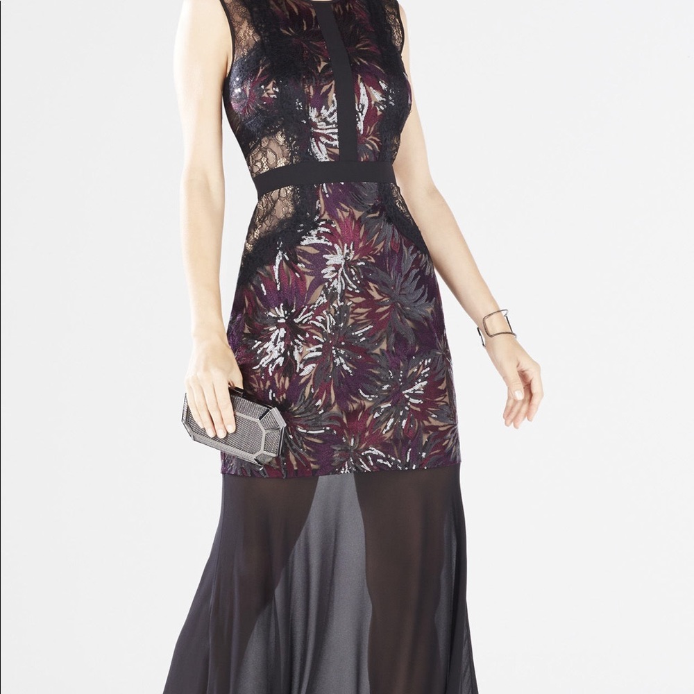 BCBG MaxAzria Shawna Sequined Gown