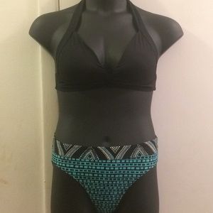 Athleta swimsuit top is a Medium and bottoms small