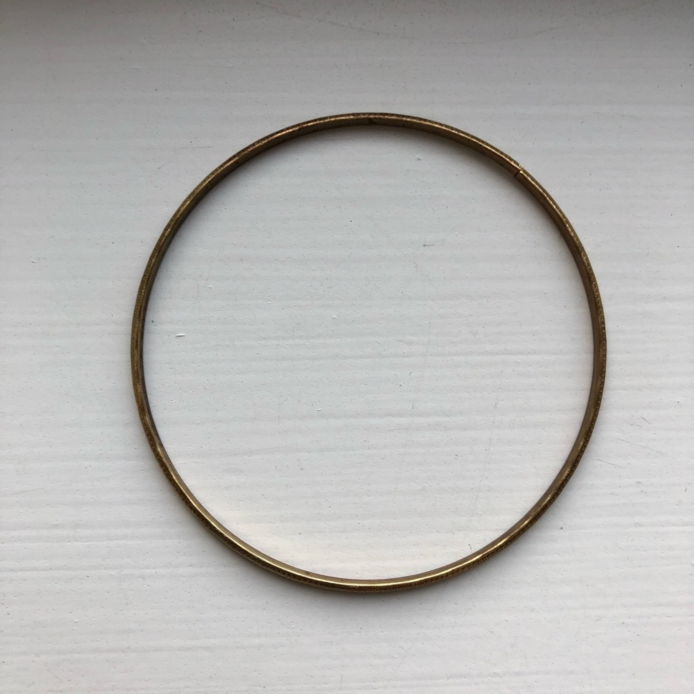 Vintage Gold Segmented Stacking Bangle Bracelet - image 2