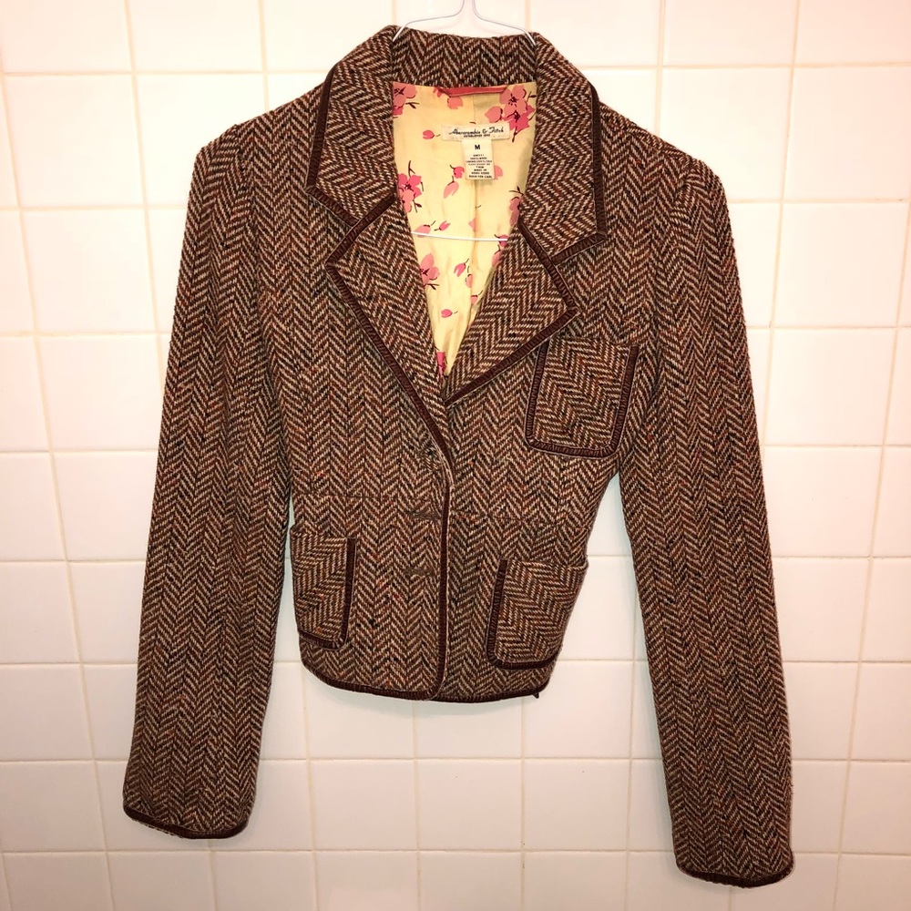 A&F | brown wool blazer