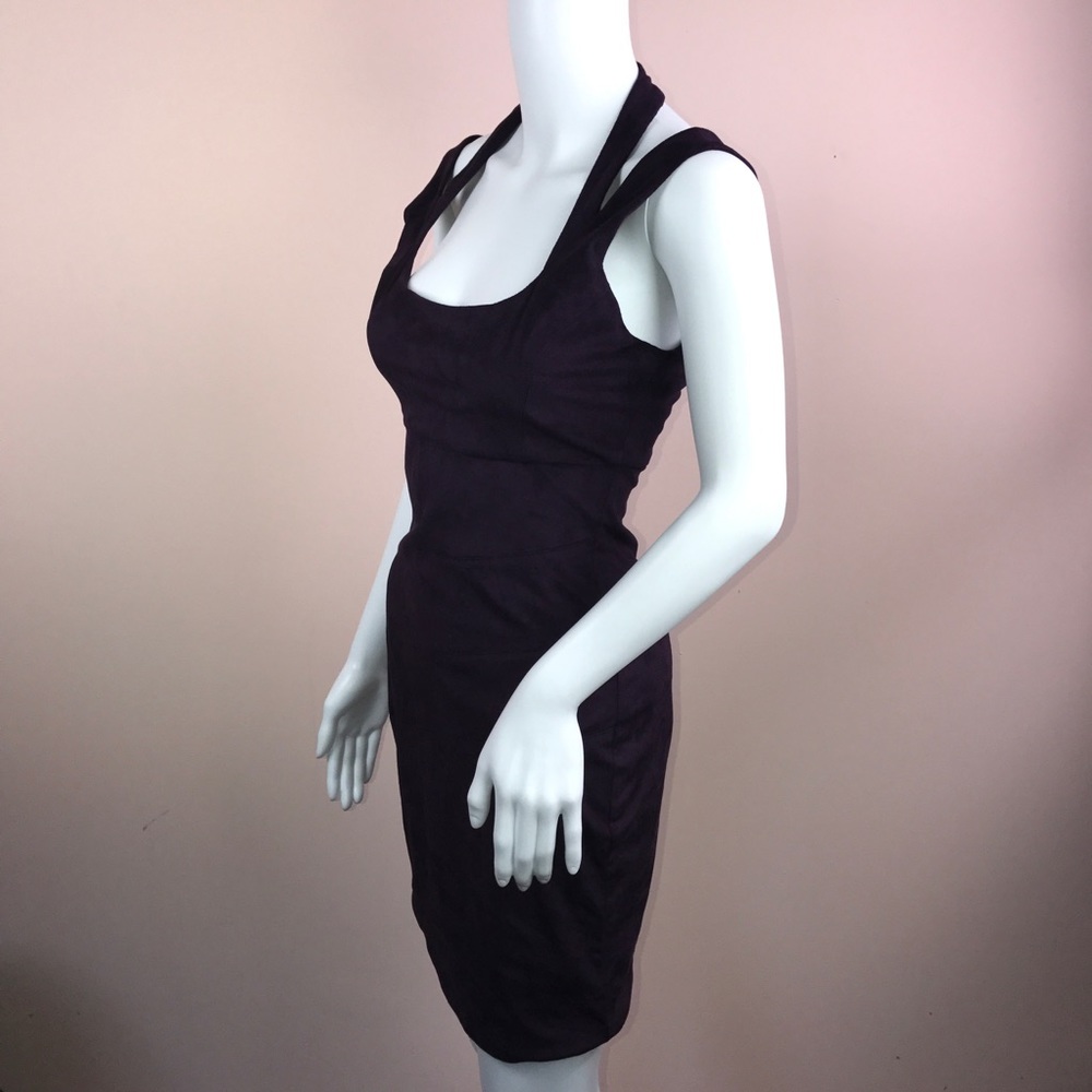 Guess Dress 0 Purple Faux Suede Sleeveless Mini - Picture 2 of 4