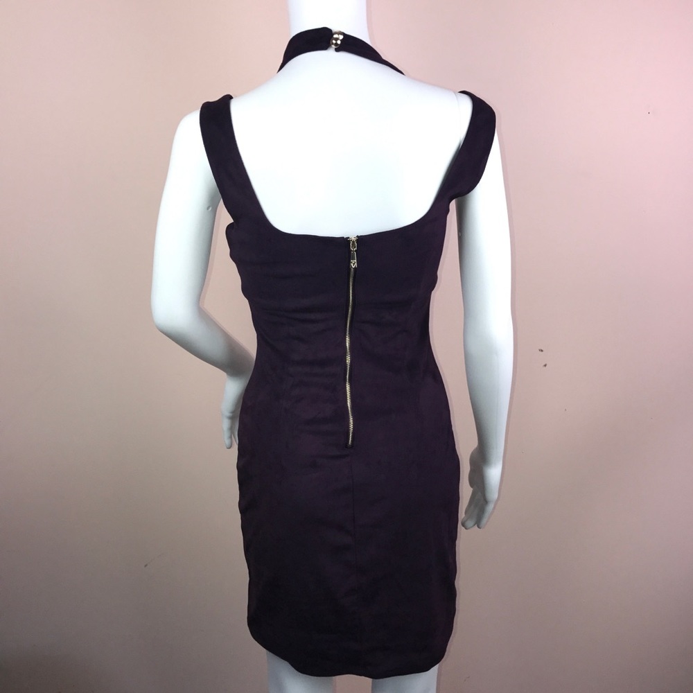 Guess Dress 0 Purple Faux Suede Sleeveless Mini - Picture 3 of 4