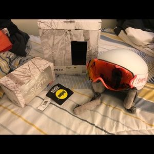Smith I/OS Ski Goggles & Allure Helmet In Size S