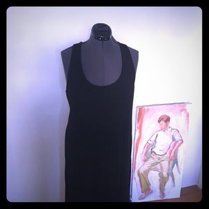 Long black cotton knit maxi, ASOS Curve