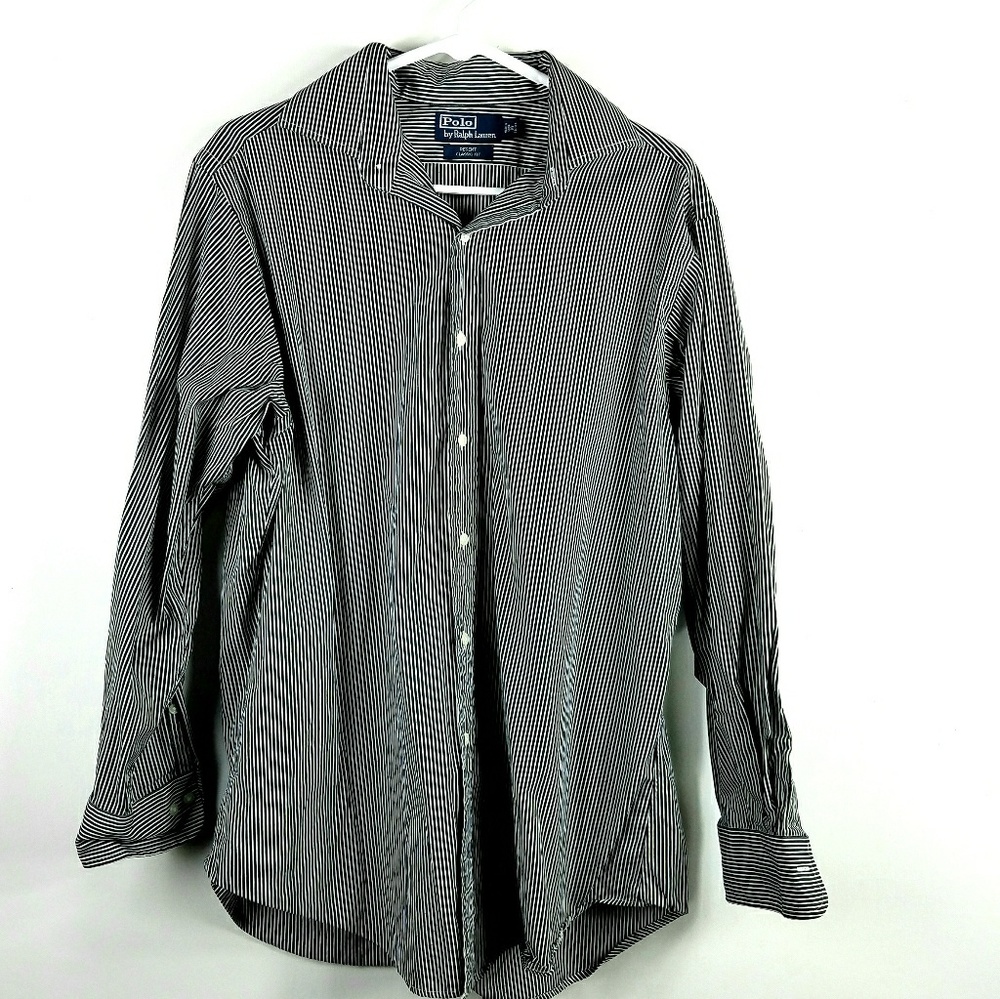 Ralph Lauren Regent Fit Black White Oxford