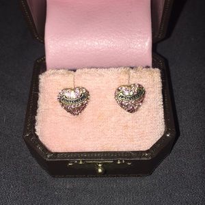 Juicy couture pink heart earrings