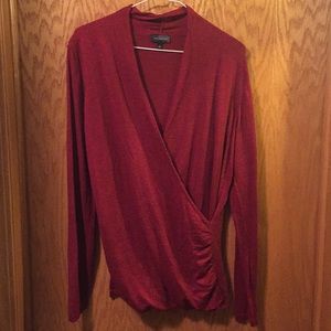 The Limited red wrap-effect sweater. Size large