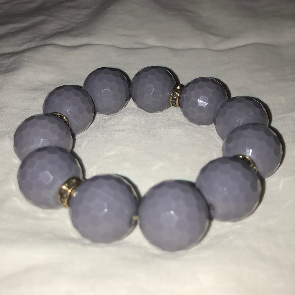 J. Crew grey faceted ball bracelet