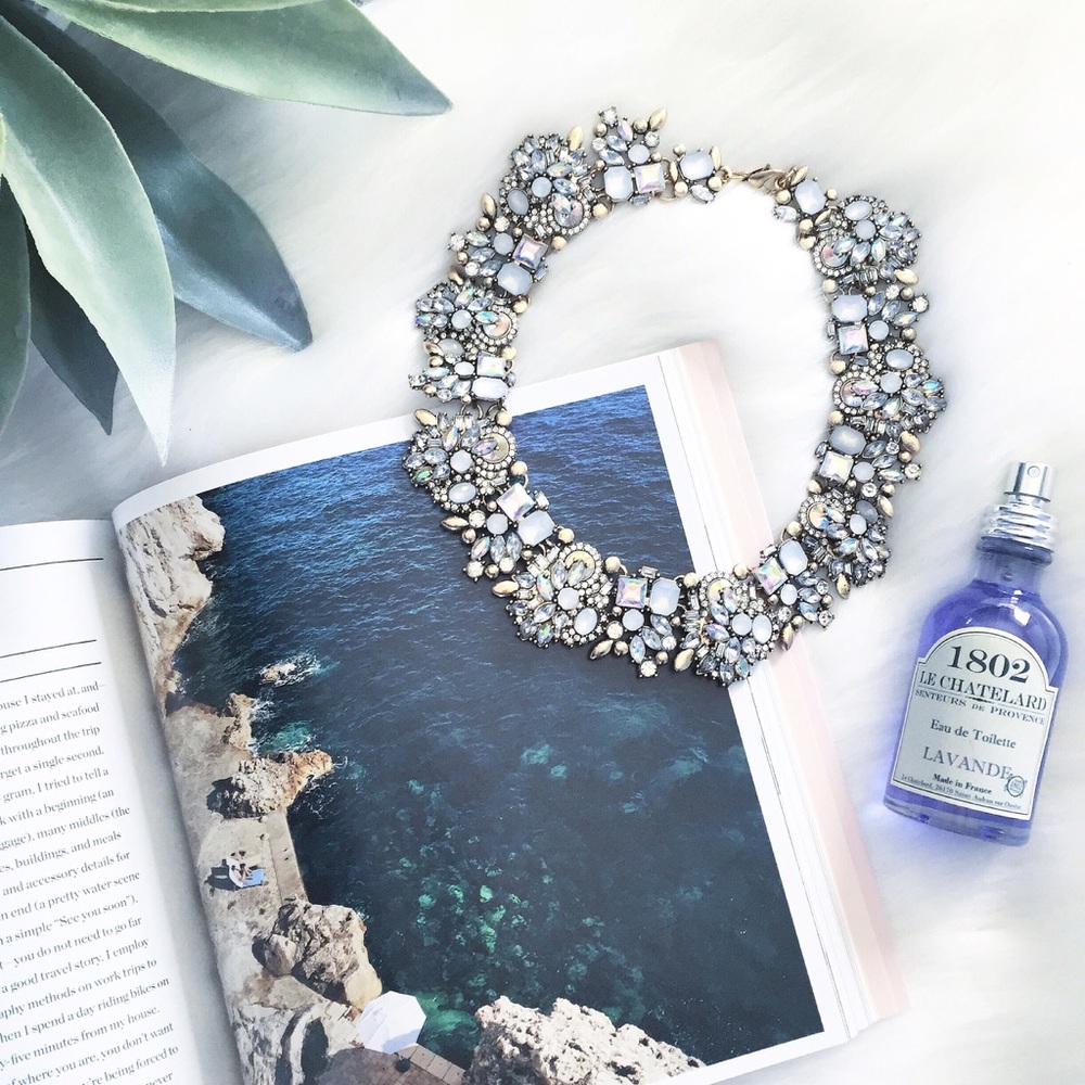 "Antoinette" Necklace || Clear Crystal Statement