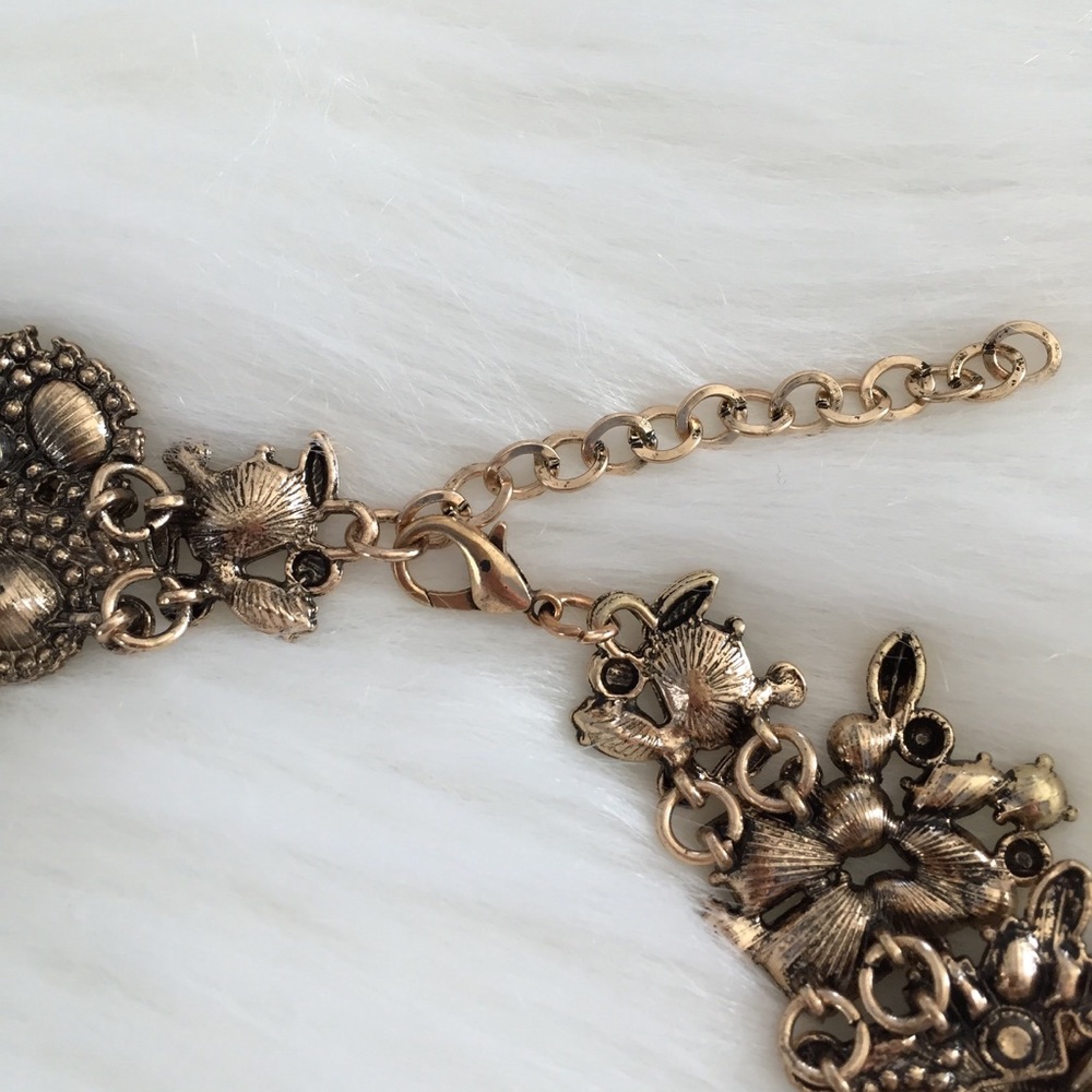 "Antoinette" Necklace || Clear Crystal Statement - Picture 6 of 11