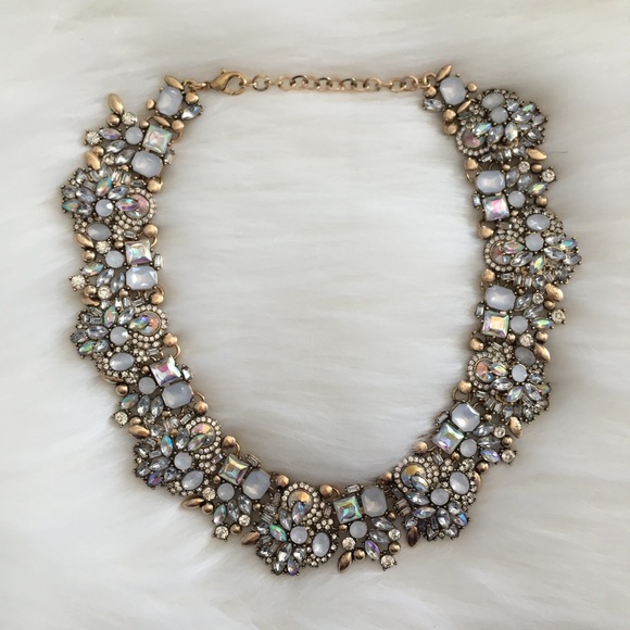 "Antoinette" Necklace || Clear Crystal Statement - Picture 3 of 11