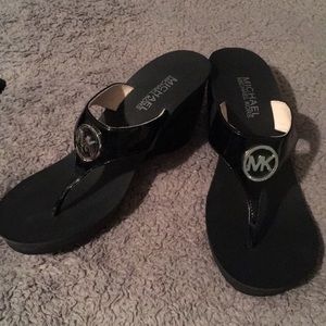 Micheal Kors Wedge Flip Flops