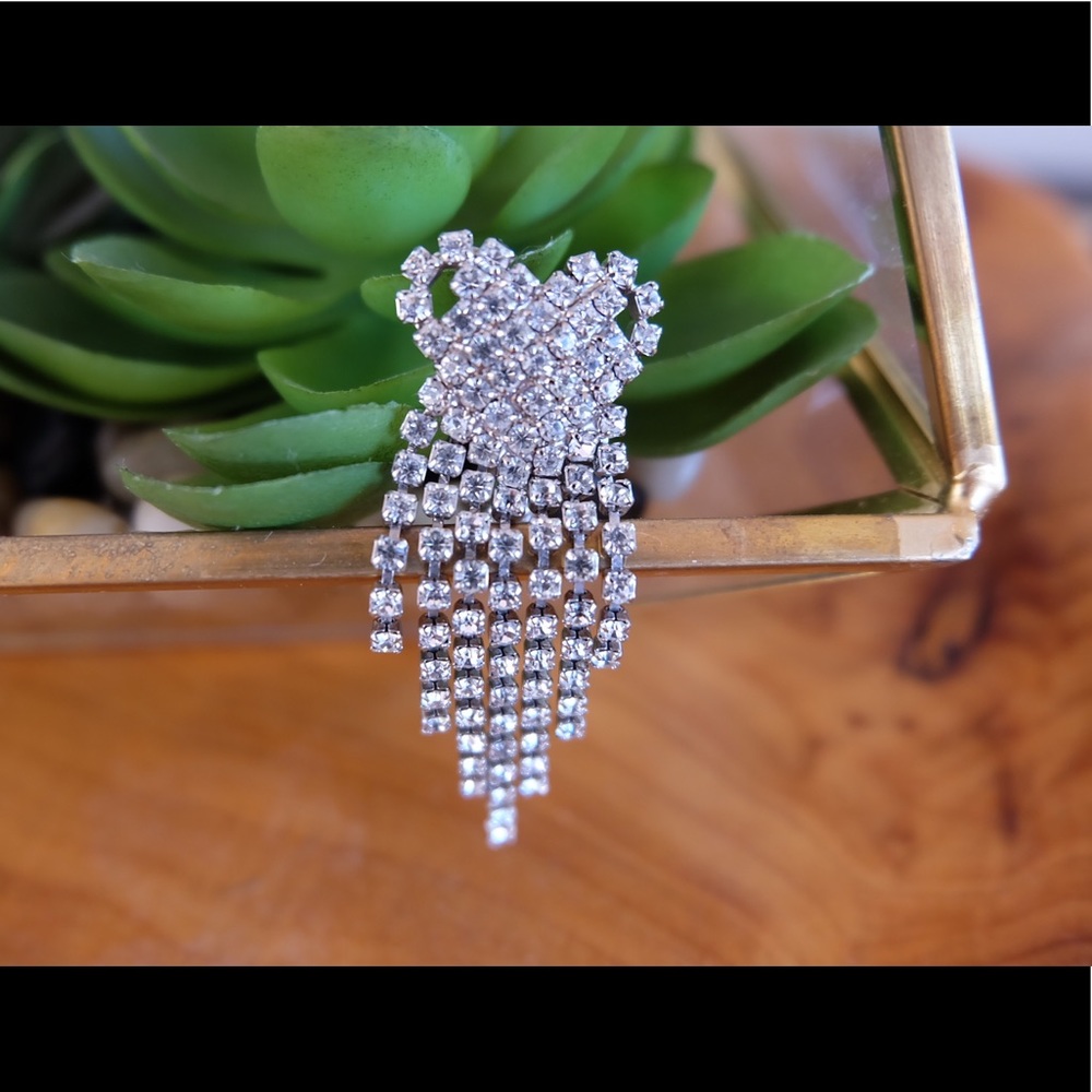 Rhinestone Heart Shape Fringe BellyButton Ring