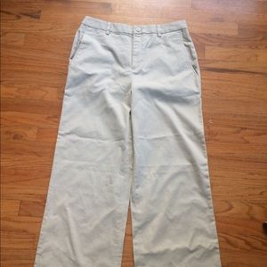 Uniqlo women wide leg pants, size M natural color