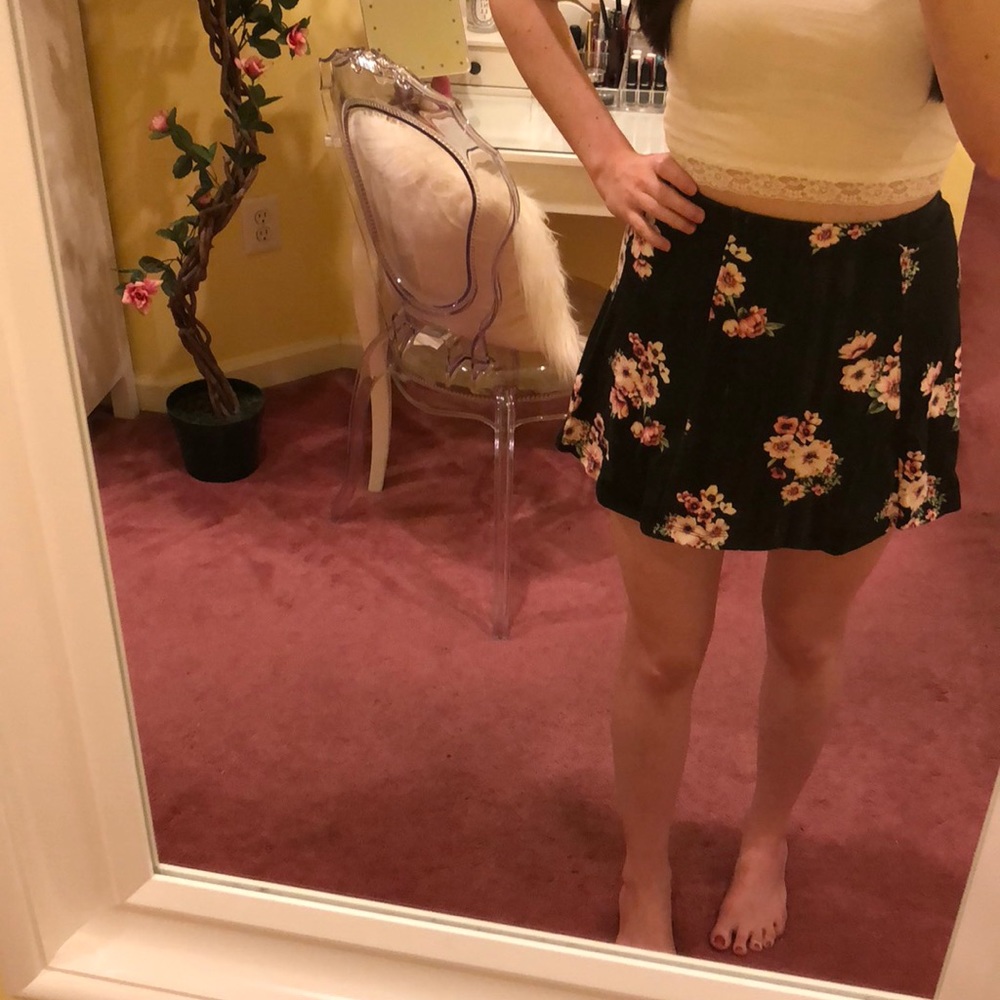 forever 21 floral mini skirt