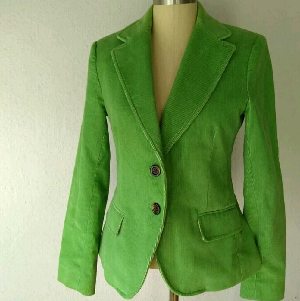 Vineyard Vines Green Corduroy Blazer Turtles M
