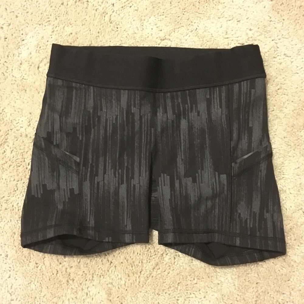 Reflective Black-and-Gray Running Shorts