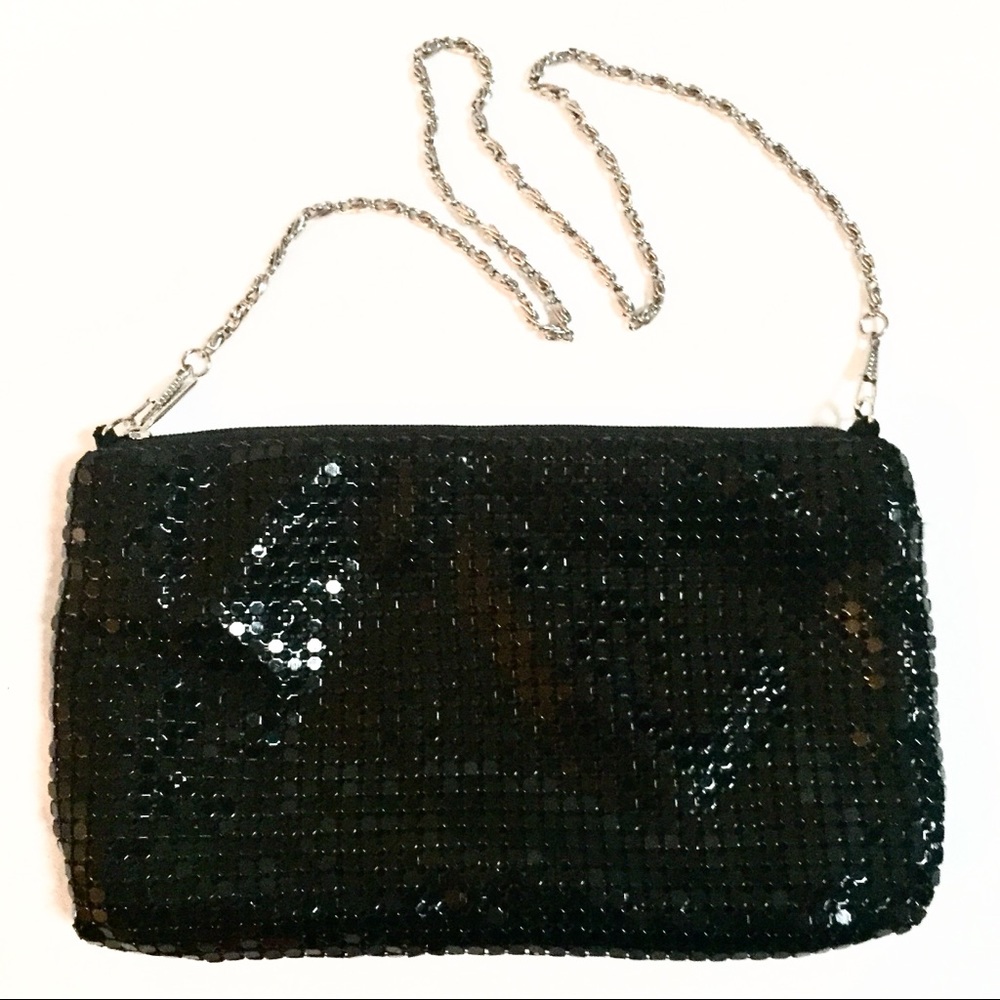 BIJOUX TERNER Black Aluminum Mesh Bag