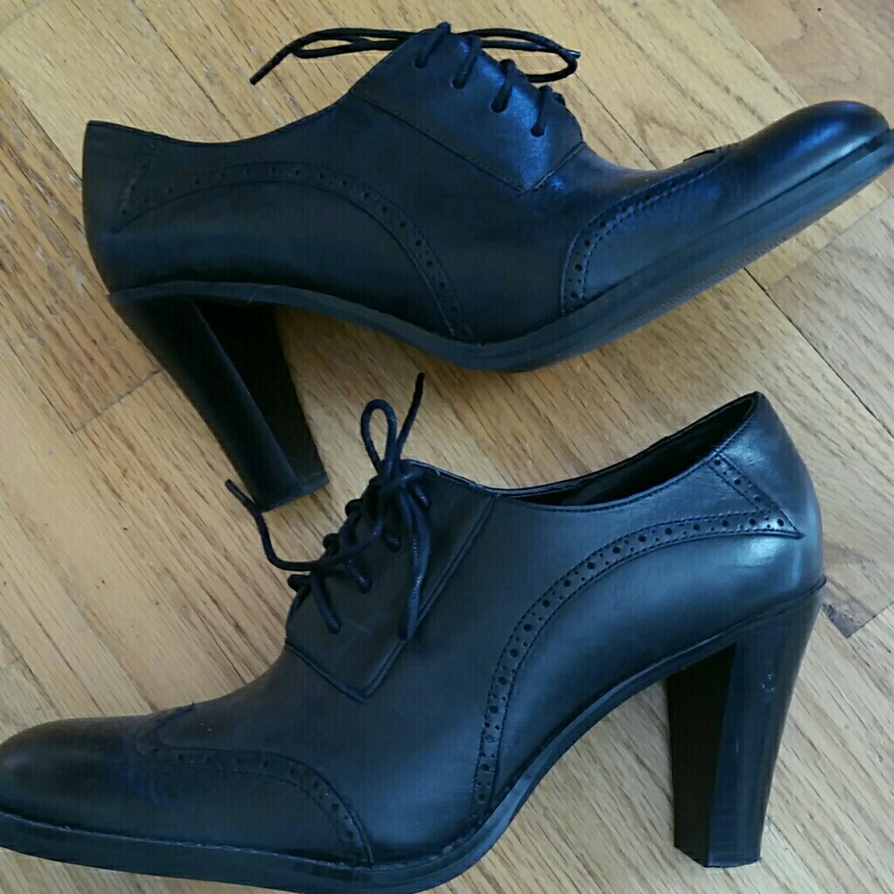 Leather Oxford Heels