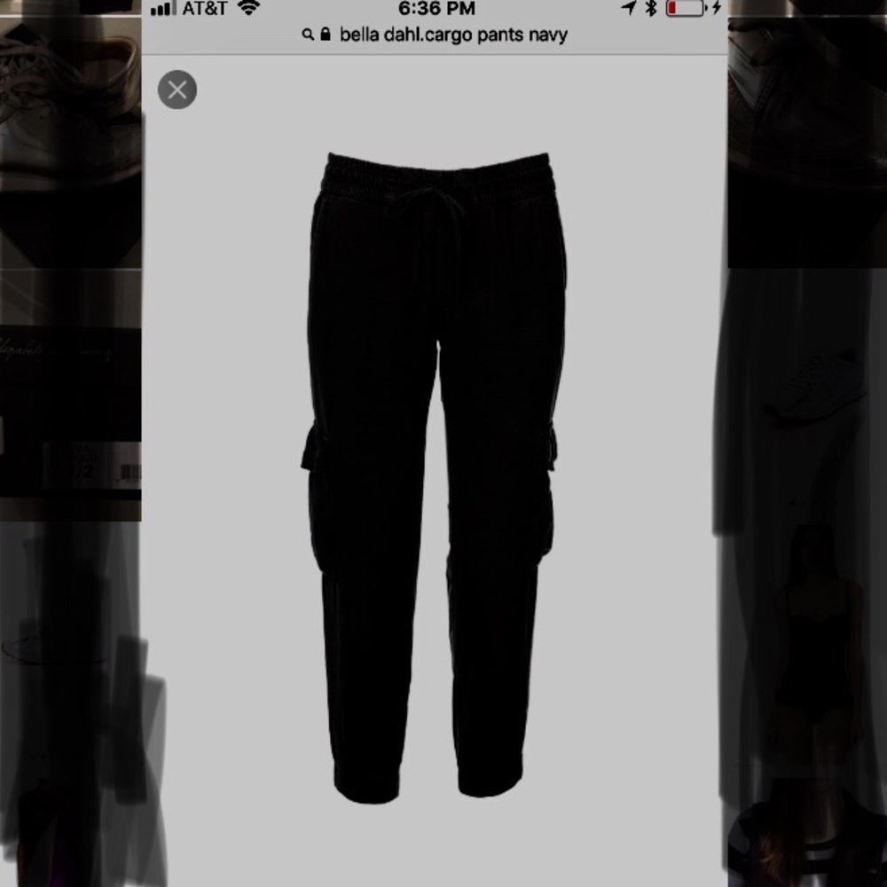 Bella Dahl cargo slouchy pants Medium Navy