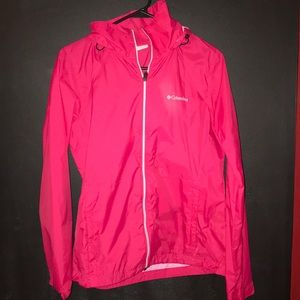 Pink Columbia rain jacket