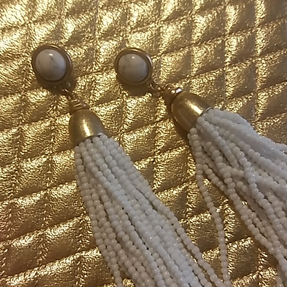 Cute Tassel marble Earings