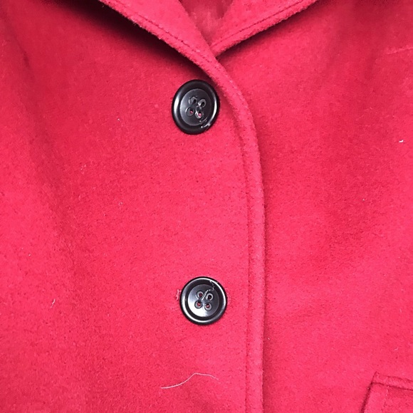 Red button down jacket. - Picture 3 of 3