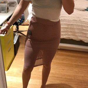 Pencil fishnet skirt