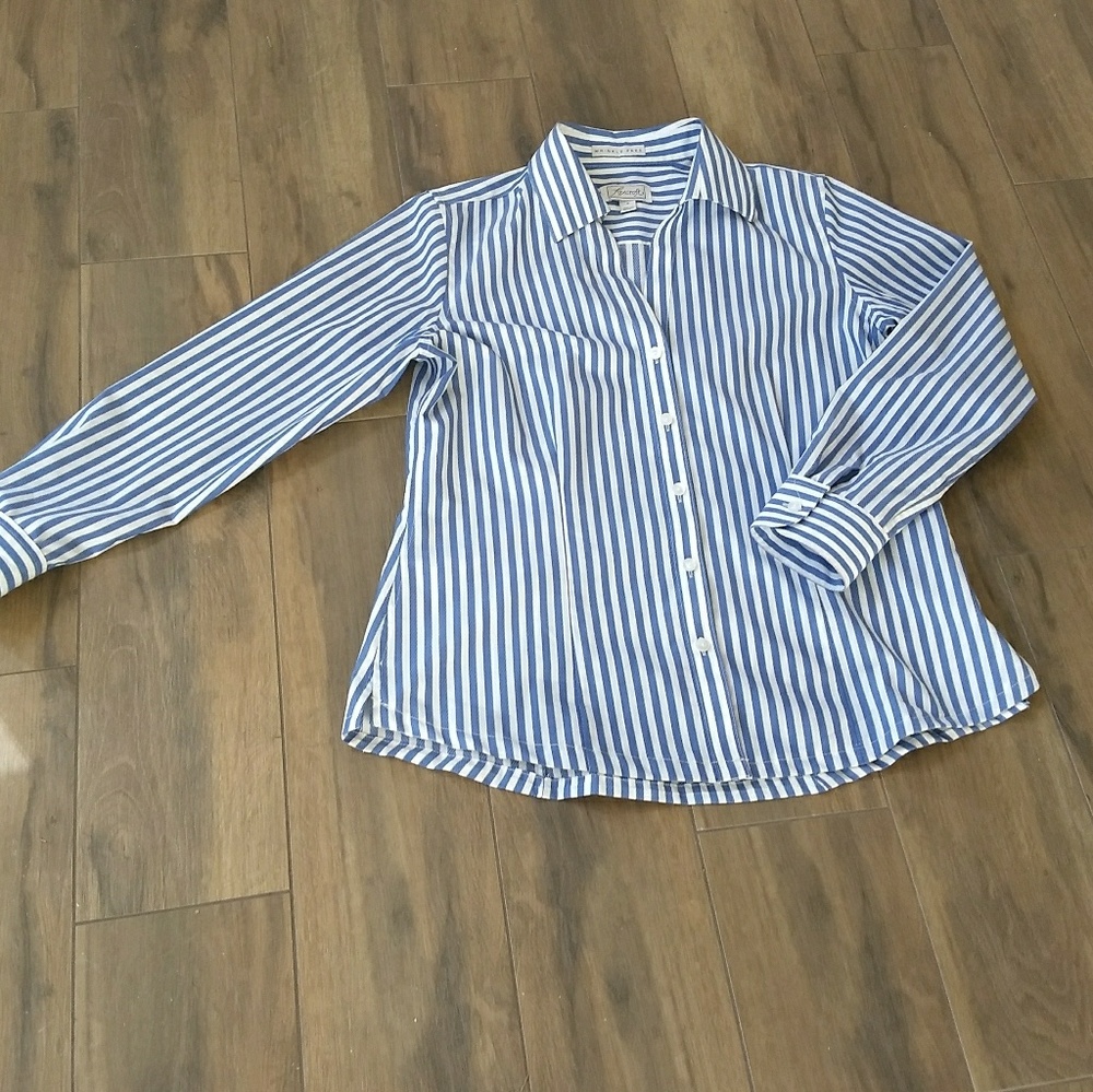 Button Wrinkle Free Blousr