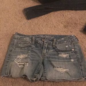 American Eagle distressed shorts