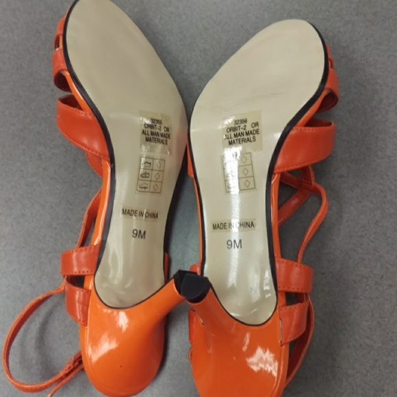 New Danna Raye 9M orange 3 inch heel slingback - Picture 7 of 8