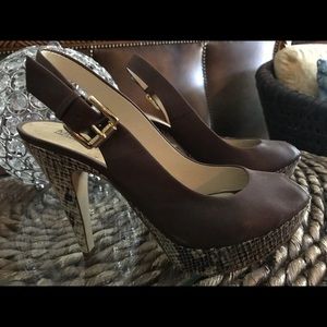 Michael Kohrs, Michael leather snakeskin heels 8.5