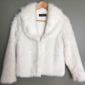 White fur jacket size M