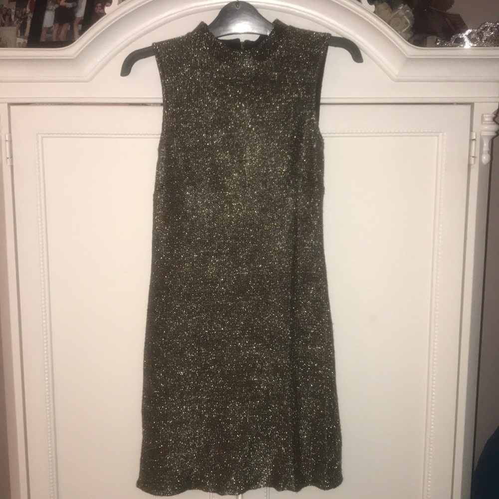 Topshop gold dress