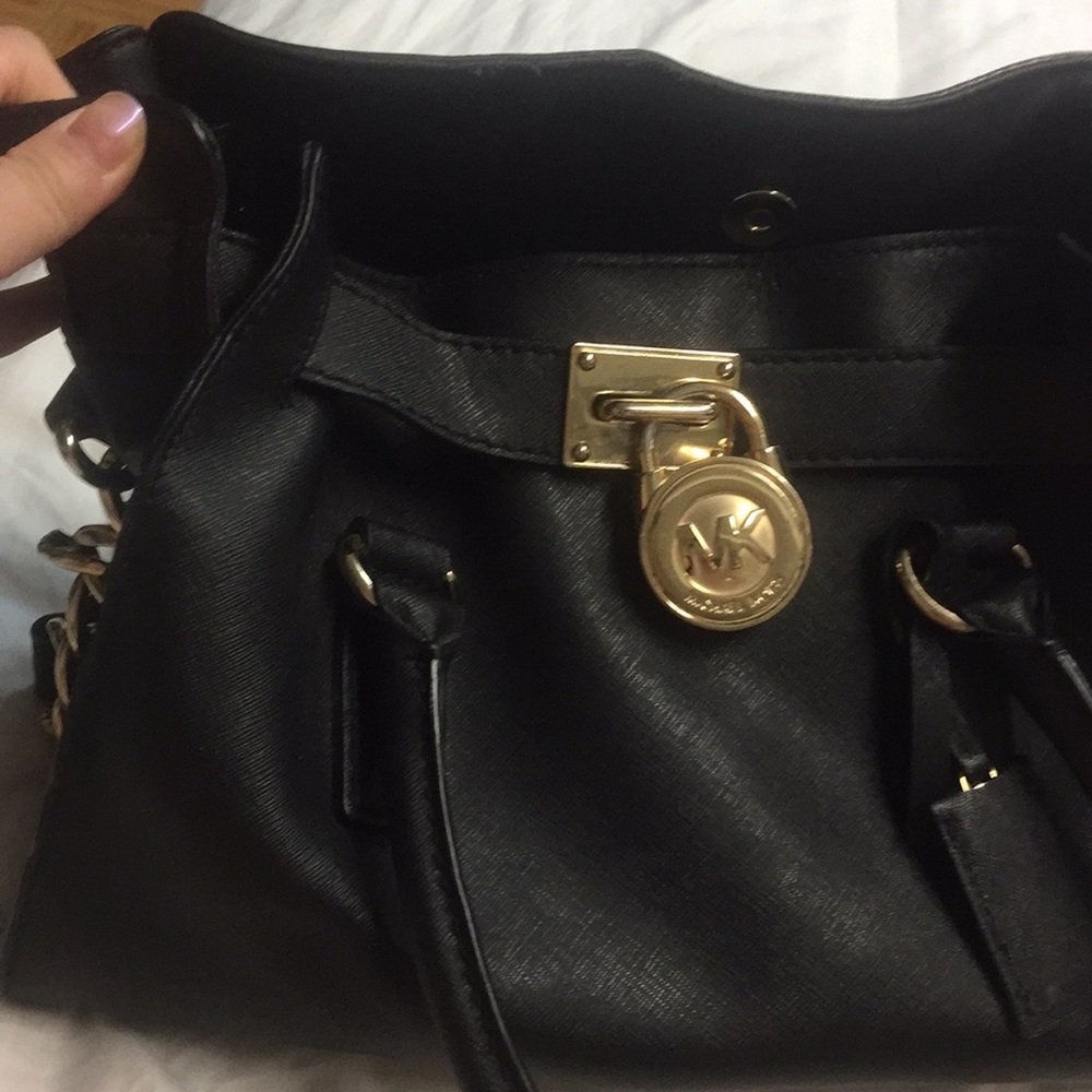 Michael Kors Black Hamilton chain bag