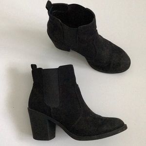 H&M Black Faux Suede Booties