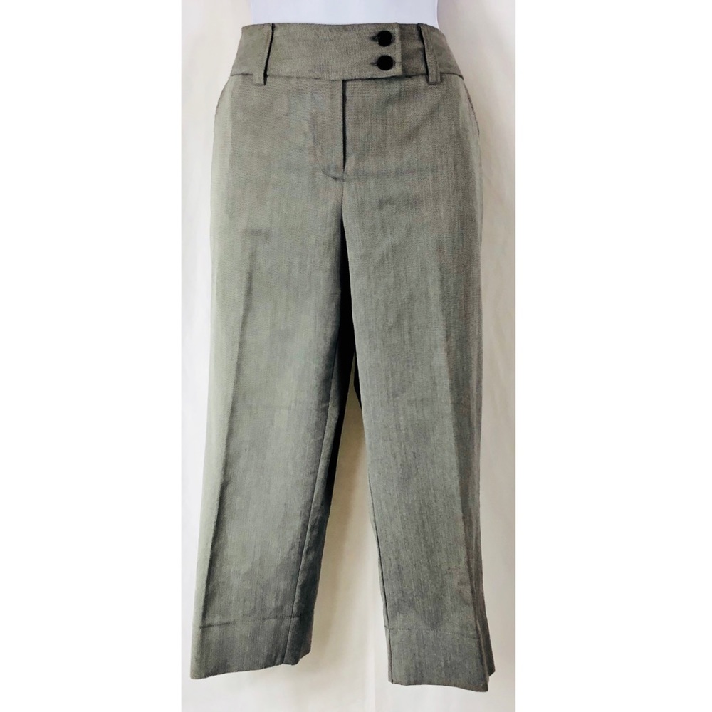 Career Mid Rise Woven Capri Slacks