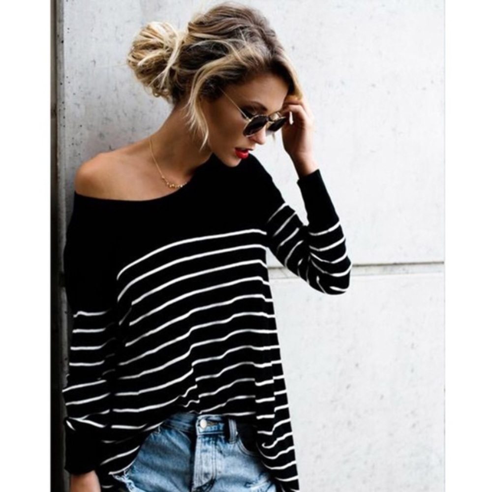 Rachel Striped Slouchy Shirt - Picture 2 of 7