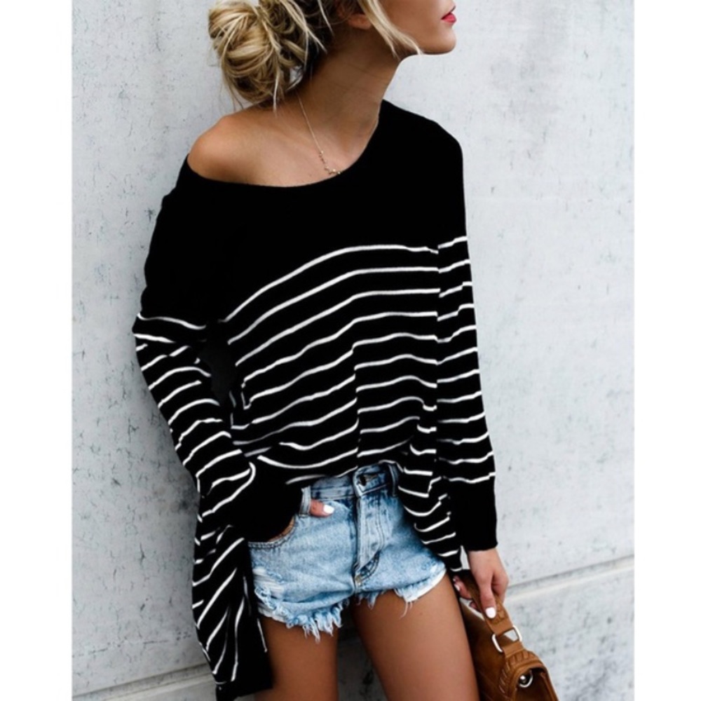 Rachel Striped Slouchy Shirt - Picture 4 of 7