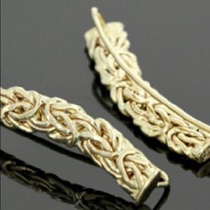 Final Sale🎊10kgold Byzantine Ear Climber Earrings