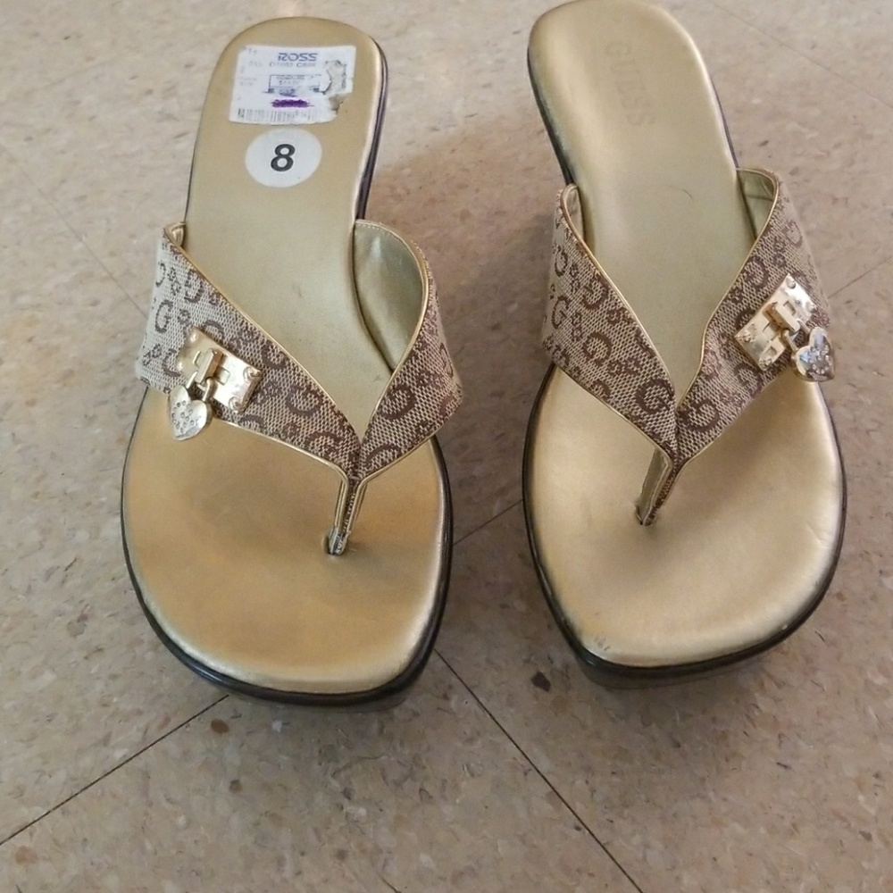 Guess Gold Sandles